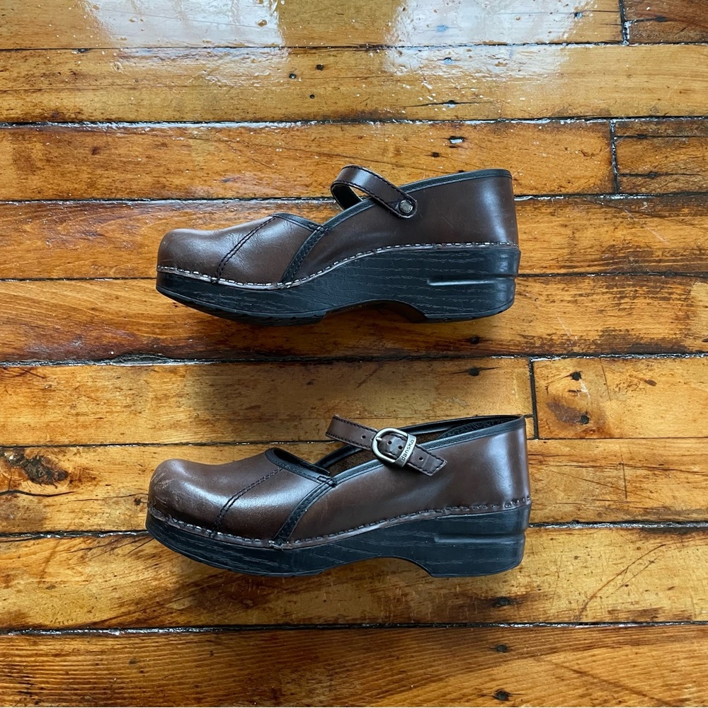 Dansko Brown Leather Mules